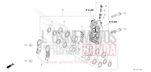 ETRIER DE FREIN AVANT DROIT GL1800BDP de 2023